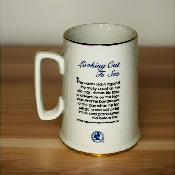 Vintage Set Of 4 Norman Rockwell Museum Tankard Mugs Seafarers Collection - Picture 3 of 10
